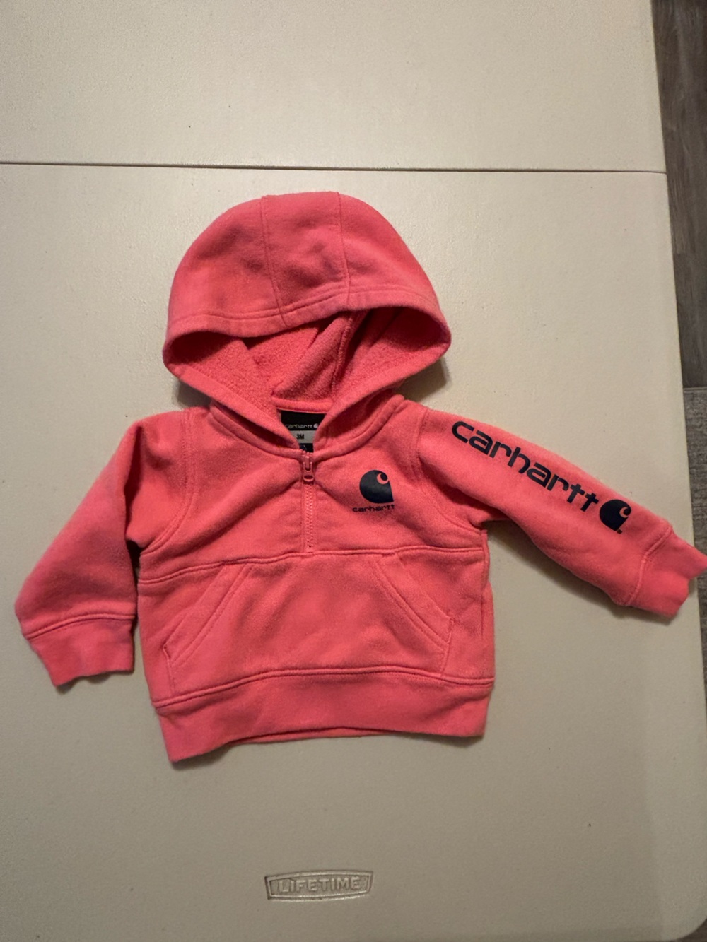Carhartt Kids Pullover Hoodie in Coral 3M 
0026S